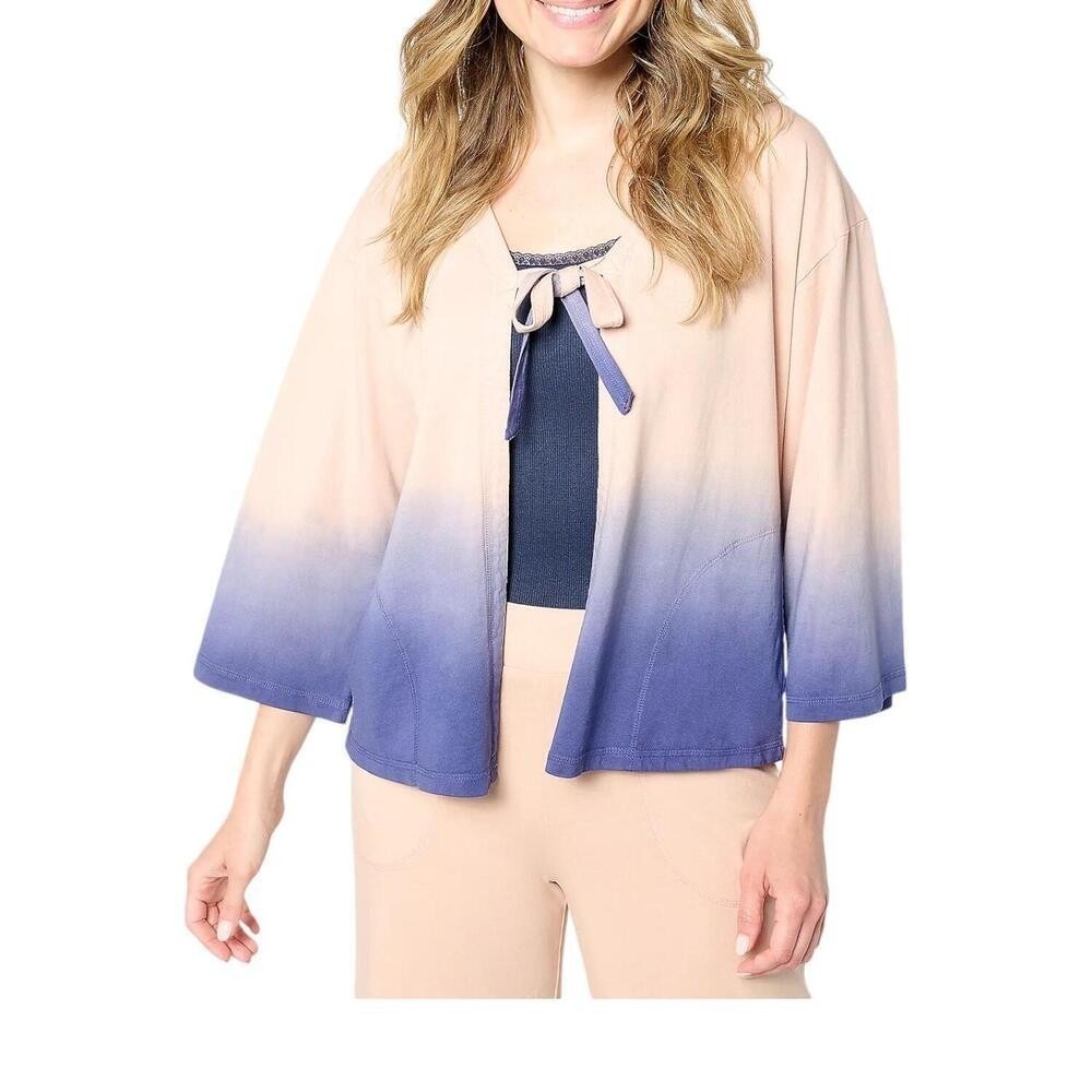 NEW LOGO by Lori Goldstein Beach to Street Dip Dye Topper Sz 3X 100% Cotton